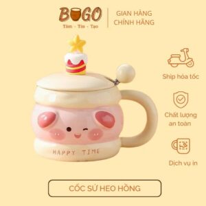cốc sứ hình heo