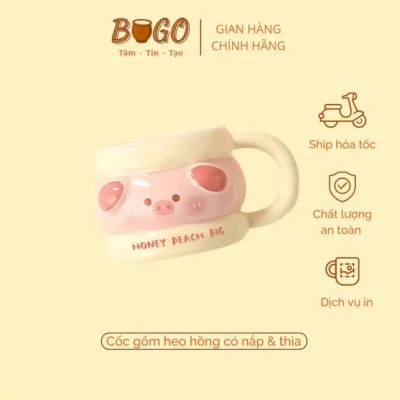 côc sứ xinh heo hồng
