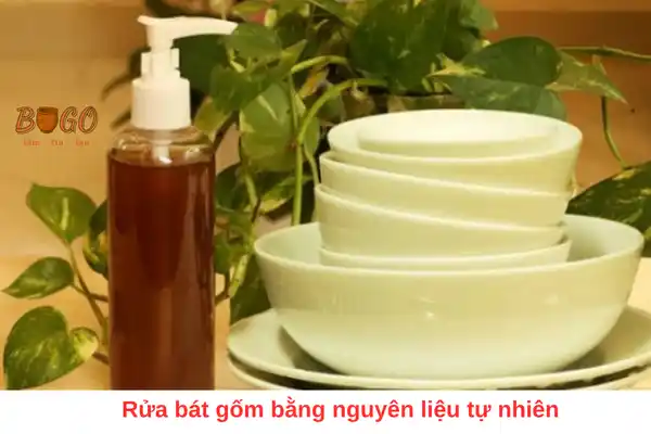 rửa bát bằng nguyên liệu tự nhiên