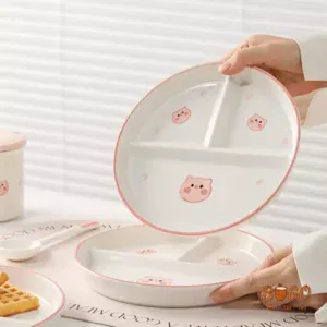 Bộ Bát Đĩa Heo Con Bát Ăn Cơm Chén Dĩa BUGO