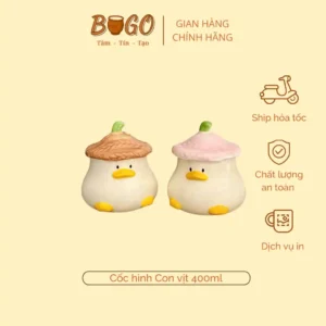 Cốc gốm vịt đội nón