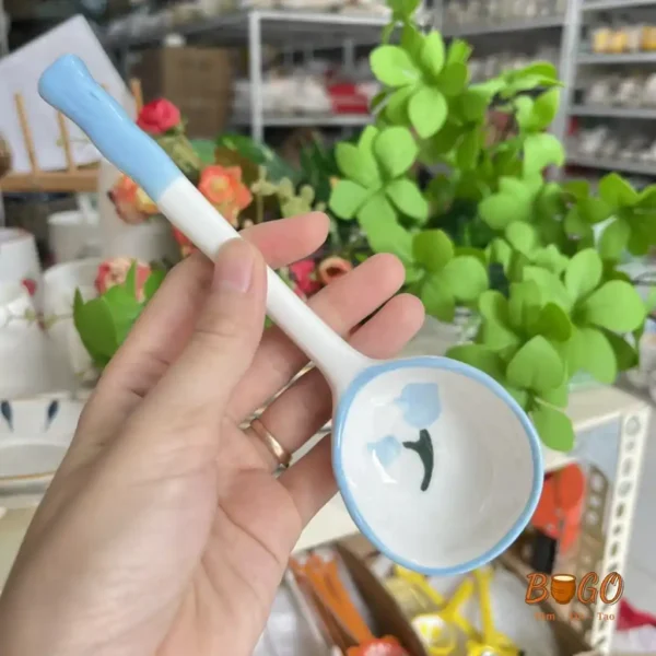 Muỗng thìa sứ hoạ tiết BUGO