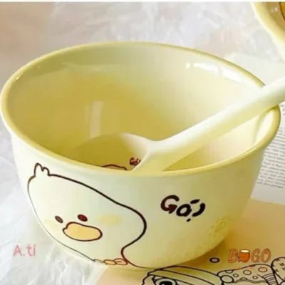 Set 2 bát thìa vịt vàng Bugo