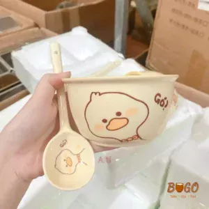 Set bát thìa vịt vàng Bugo