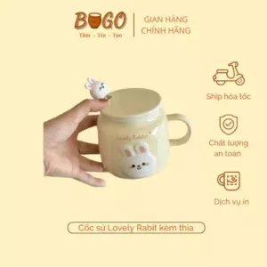 Ly gốm Lovely Rabbit BUGO
